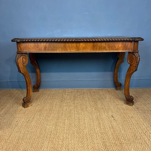 A WILLIAM IV OAK AND WALNUT CONSOLE TABLE CIRCA 1835