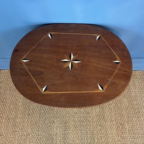 AN INDIAN OVAL INLAID TABLE CIRCA 1930 - ADDITIONAL PHOTO 2