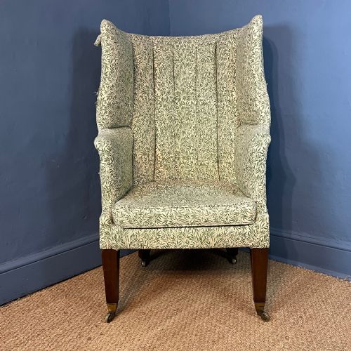A George 111 Mahogany Barrel Back Wing Chair Circa 1810