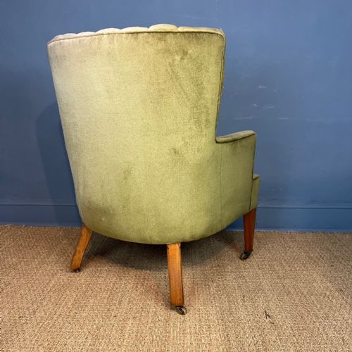 A STYLISH EDWARDIAN BARREL BACK ARMCHAIR CIRCA 1910 - ADDITIONAL PHOTO 2