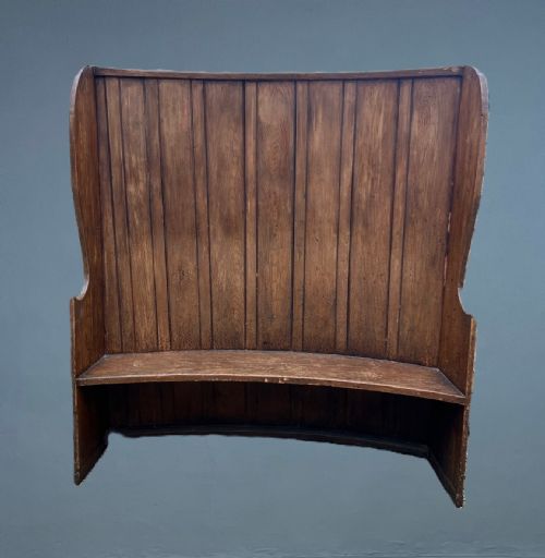 A LATE GEORGIAN PINE BARREL BACKED SETTLE CIRCA 1830 - ADDITIONAL PHOTO 1