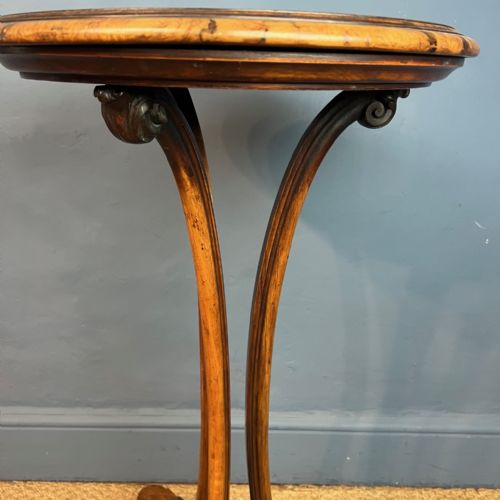 A RARE REGENCY YEW WOOD TORCHERE STAND CIRCA 1820 - ADDITIONAL PHOTO 3