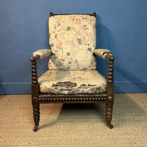 A Large William IV Oak Bobbin Chair Circa 1835