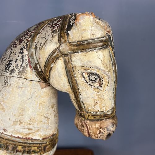 A LATE 19TH C RAJASTANI PAINTED HORSE CIRCA 1900 - ADDITIONAL PHOTO 2