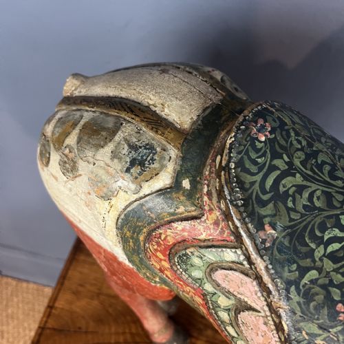 A LATE 19TH C RAJASTANI PAINTED HORSE CIRCA 1900 - ADDITIONAL PHOTO 4