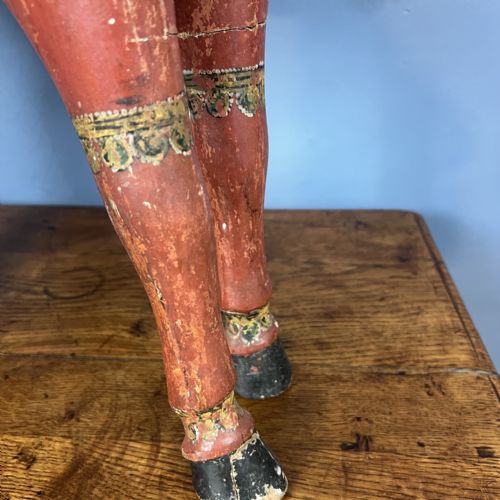 A LATE 19TH C RAJASTANI PAINTED HORSE CIRCA 1900 - ADDITIONAL PHOTO 5