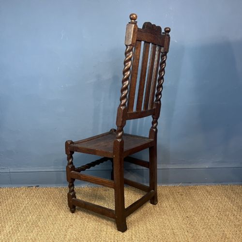 A CHARLES 11 OAK SIDE CHAIR CIRCA 1680 - ADDITIONAL PHOTO 2