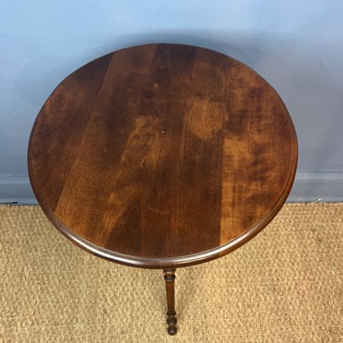 AN AESTHETIC MOVEMENT MAHOGANY CIRCULAR GYPSY TRIPOD TABLE CIRCA 1890 - ADDITIONAL PHOTO 2