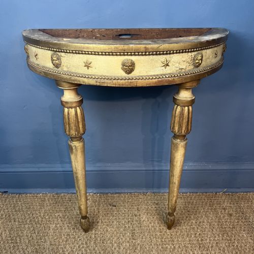 AN EARLY 19TH GENOESE CREAM PAINTED AND PARCEL GILT CONSOLE TABLE CIRCA 1810 - ADDITIONAL PHOTO 1