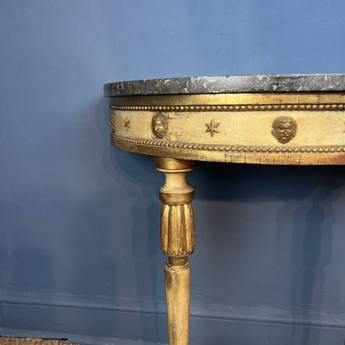 AN EARLY 19TH GENOESE CREAM PAINTED AND PARCEL GILT CONSOLE TABLE CIRCA 1810 - ADDITIONAL PHOTO 2