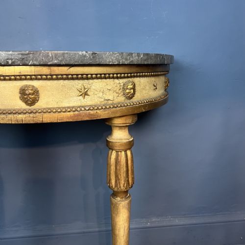 AN EARLY 19TH GENOESE CREAM PAINTED AND PARCEL GILT CONSOLE TABLE CIRCA 1810 - ADDITIONAL PHOTO 3