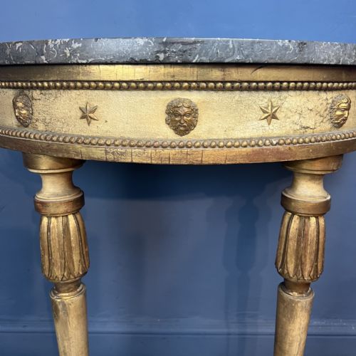 AN EARLY 19TH GENOESE CREAM PAINTED AND PARCEL GILT CONSOLE TABLE CIRCA 1810 - ADDITIONAL PHOTO 5
