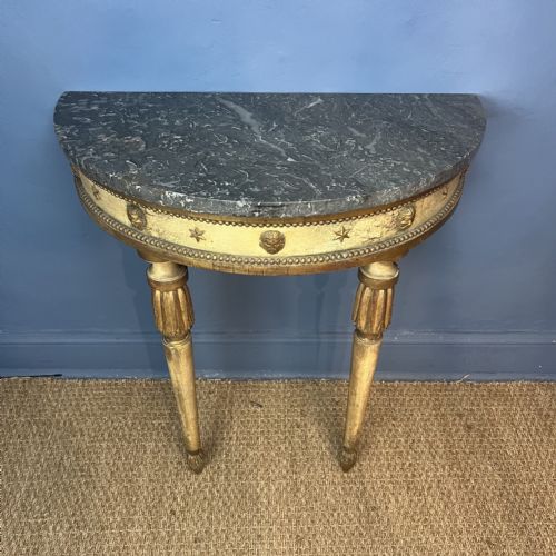 AN EARLY 19TH GENOESE CREAM PAINTED AND PARCEL GILT CONSOLE TABLE CIRCA 1810 - ADDITIONAL PHOTO 6