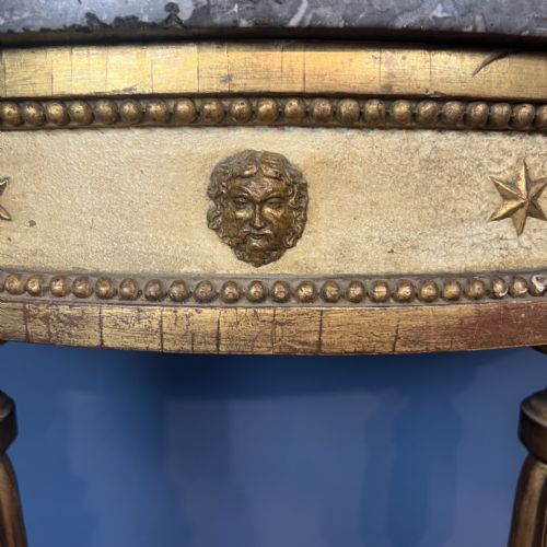 AN EARLY 19TH GENOESE CREAM PAINTED AND PARCEL GILT CONSOLE TABLE CIRCA 1810 - ADDITIONAL PHOTO 7