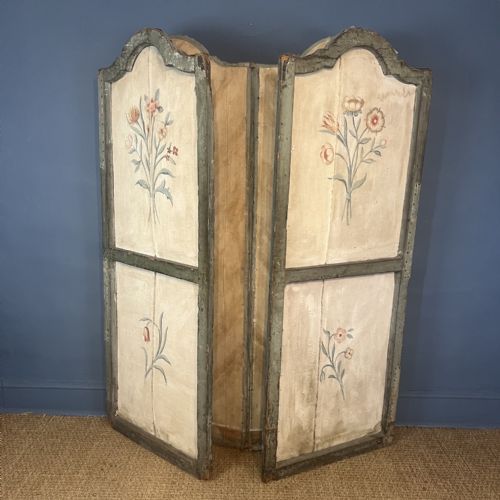 A LATE 18TH C PROVENAL PAINTED SCREEN DECORATED ON CANVAS WITH BIRDS AND FLOWERS CIRCA 1790 - ADDITIONAL PHOTO 7