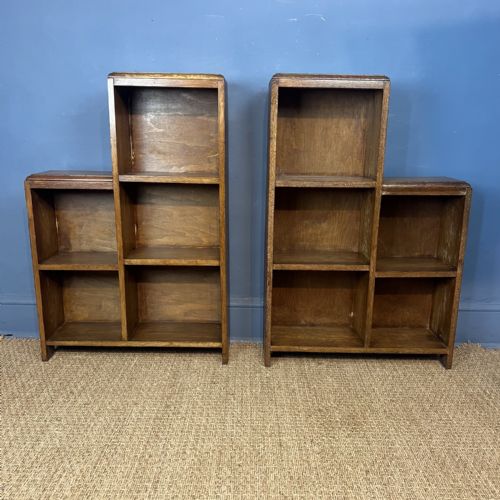 A PAIR OF ART DECO HEALS OPEN BOOKCASES CIRCA 1935 - ADDITIONAL PHOTO 1