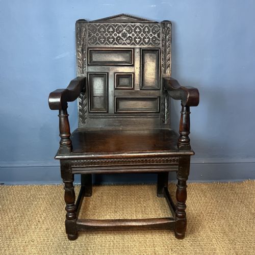 A CHARLES 11 CARVED OAK ARMCHAIR WEST COUNTRY CIRCA 1660 - ADDITIONAL PHOTO 1