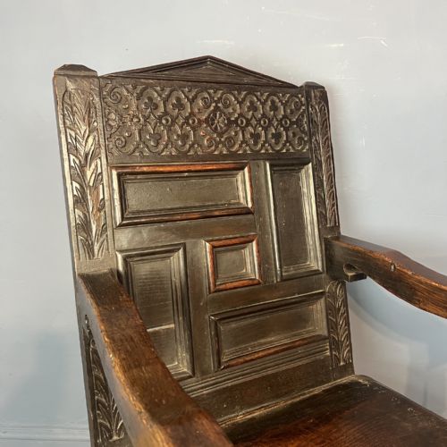 A CHARLES 11 CARVED OAK ARMCHAIR WEST COUNTRY CIRCA 1660 - ADDITIONAL PHOTO 2