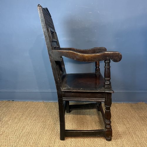 A CHARLES 11 CARVED OAK ARMCHAIR WEST COUNTRY CIRCA 1660 - ADDITIONAL PHOTO 5