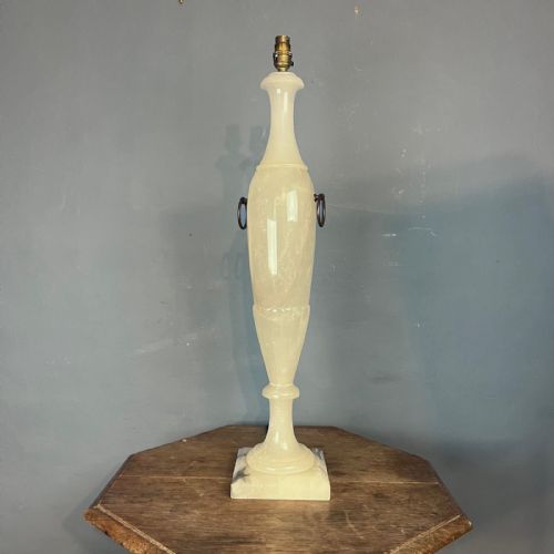 A LARGE 1920S ALABASTER LAMP CIRCA 1920