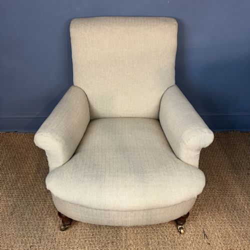 A LATE VICTORIAN MAHOGANY LIBRARY ARMCHAIR CIRCA 1890 - ADDITIONAL PHOTO 1