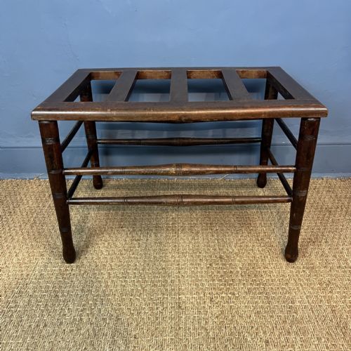 An Aesthetic Movement Birch Wood Luggage Rack Circa 1880 .
