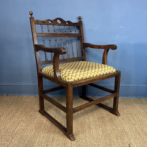 A GEORGE 111 MAHOGANY DRUNKARDS CHAIR