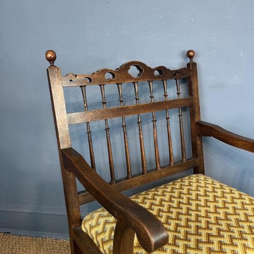 A GEORGE 111 MAHOGANY DRUNKARDS CHAIR - ADDITIONAL PHOTO 1
