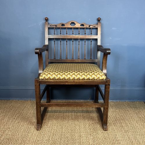 A GEORGE 111 MAHOGANY DRUNKARDS CHAIR - ADDITIONAL PHOTO 2
