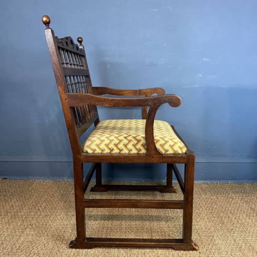 A GEORGE 111 MAHOGANY DRUNKARDS CHAIR - ADDITIONAL PHOTO 3