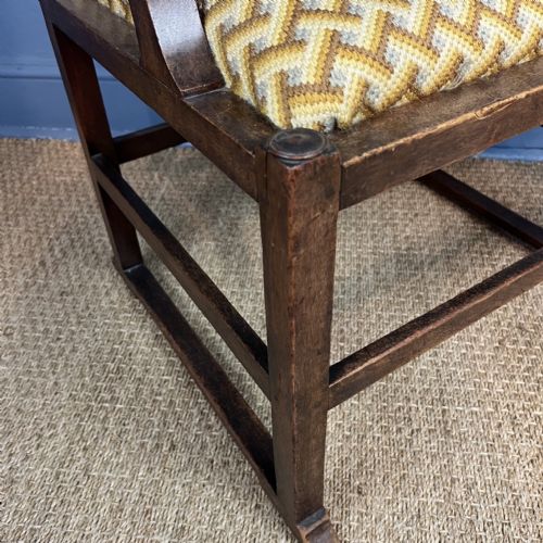 A GEORGE 111 MAHOGANY DRUNKARDS CHAIR - ADDITIONAL PHOTO 4
