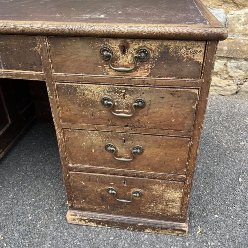 A 19TH C PINE AND OAK ESTATE DESK CIRCA 1880 - ADDITIONAL PHOTO 6
