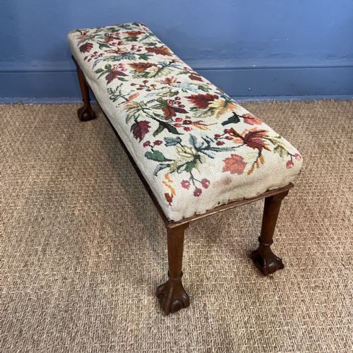 AN UNUSUAL LATE 19TH C MAHOGANY LONG STOOL - ADDITIONAL PHOTO 2