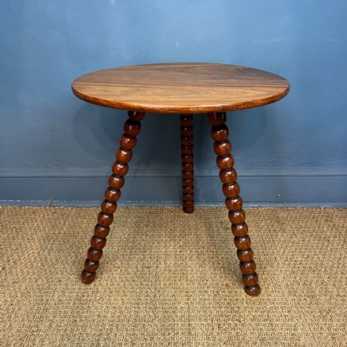 An Anglo Indian Solid Satinwood Circular Bobbin Turned Gypsy Table Circa 1880