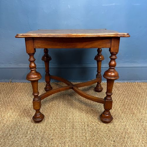 A Late 19th C Burr Walnut Shaped Rectangular Table Circa 1900