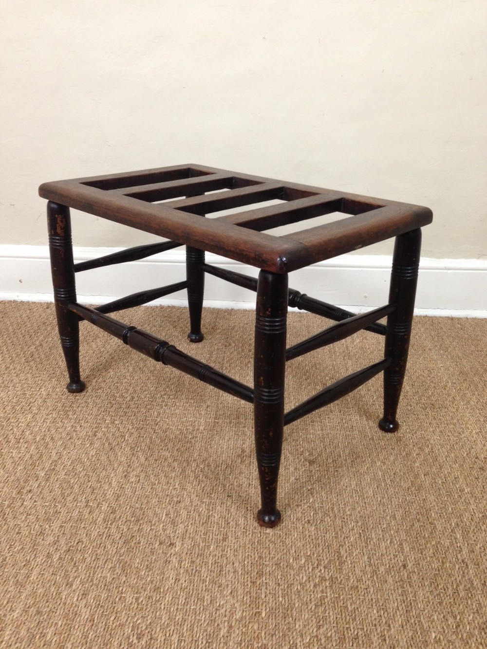 A Victorian mahogany luggage rack or stand c 1890 