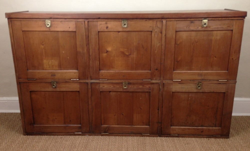 A Victorian pine and mahogany storage cabinet c 1890