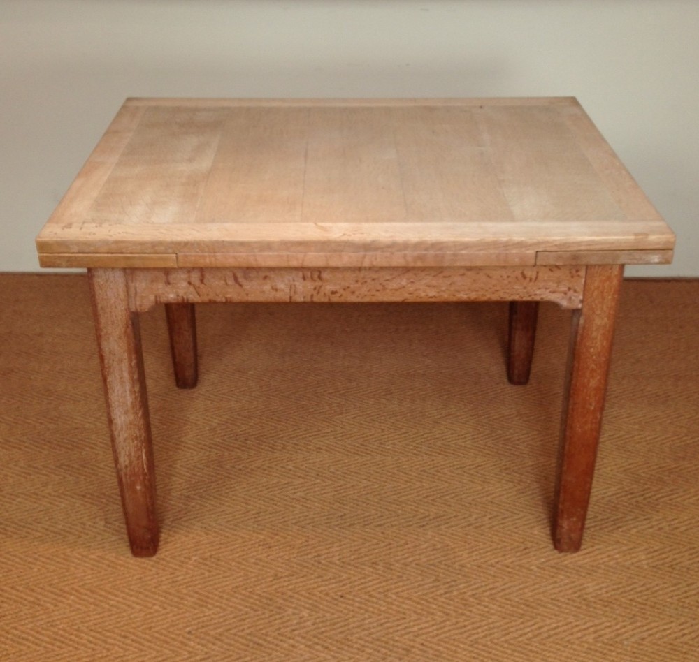 A Heals limed oak draw leaf table c 1930