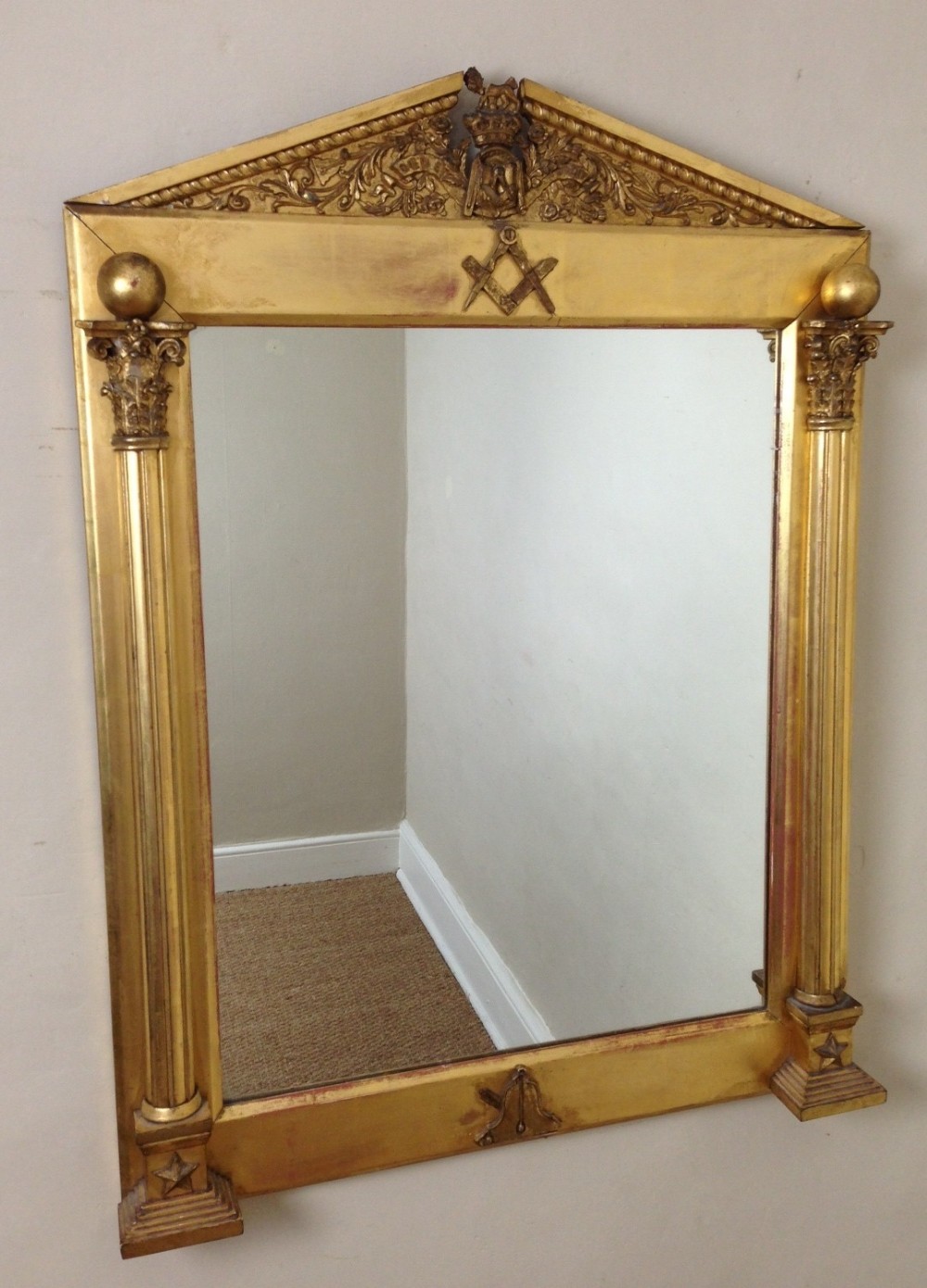A William 1V gilt wood Masonic mirror c 1835 