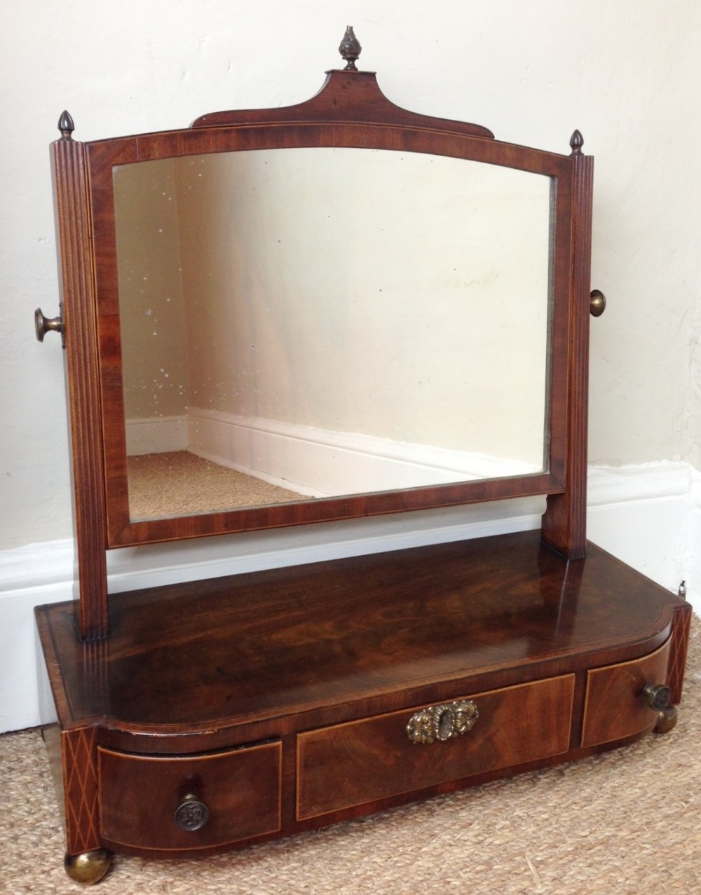 A Regency mahogany dressing table mirror c 1820