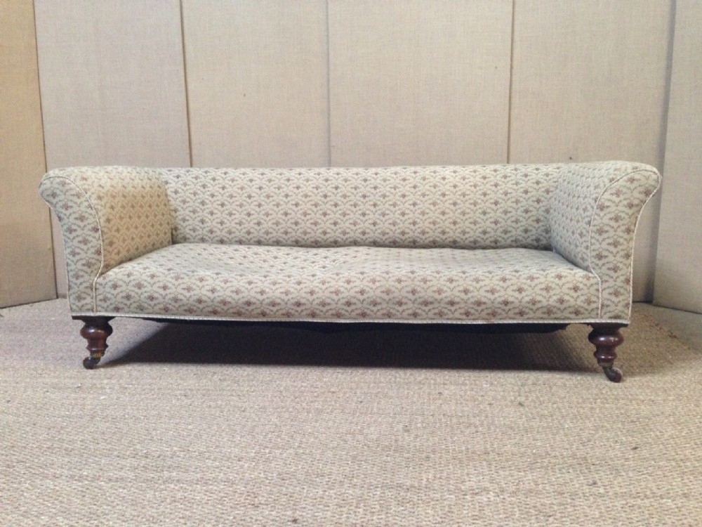 A large Victorian mahogany Country House sofa c 1880