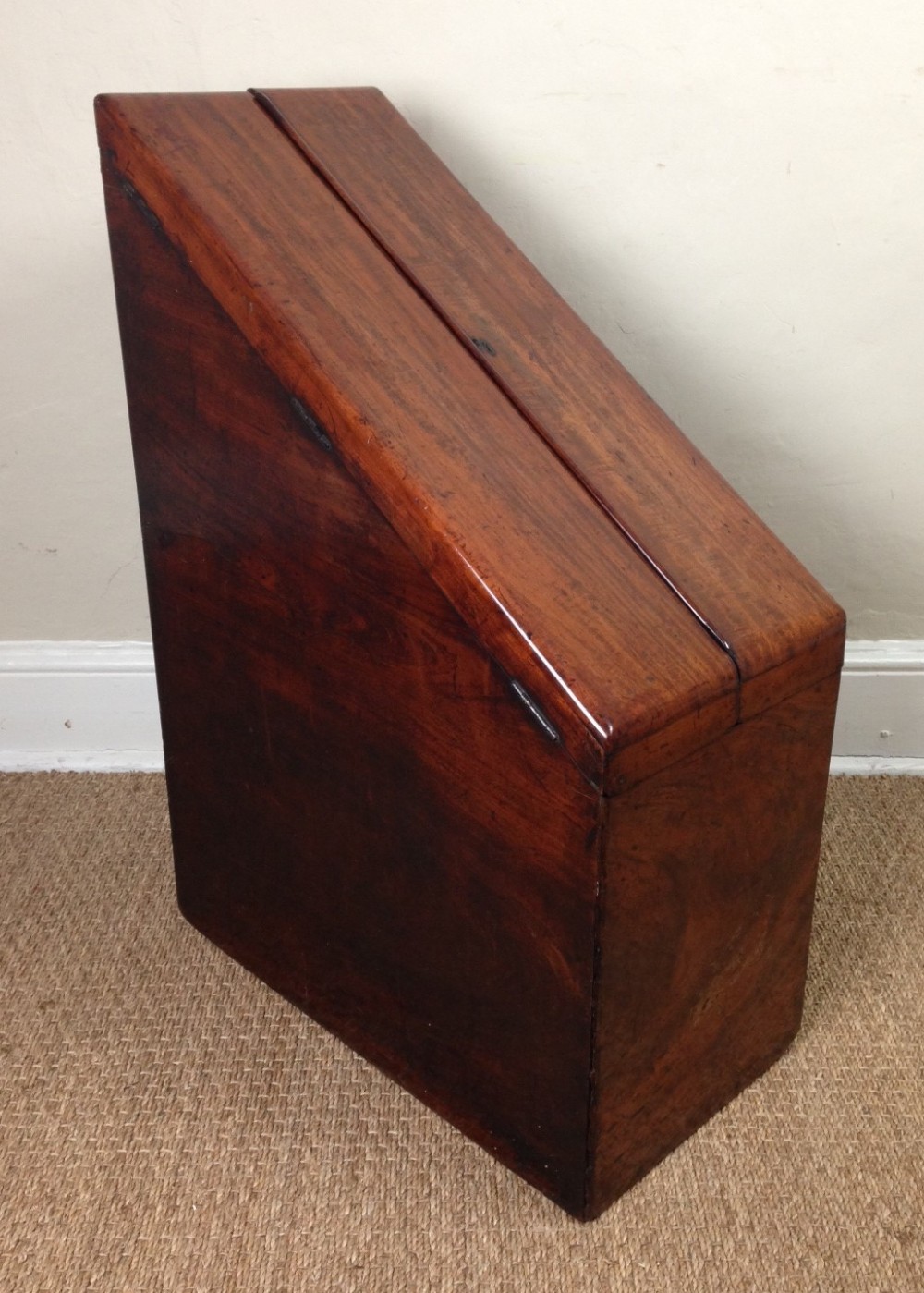 A large Victorian mahogany folio cabinet c 1870