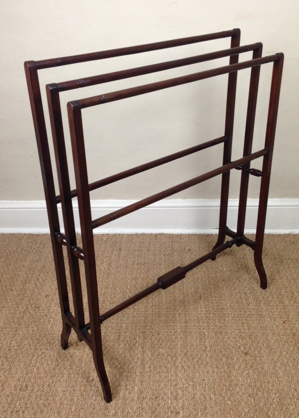 A William IV mahogany triple towel rail c 1835