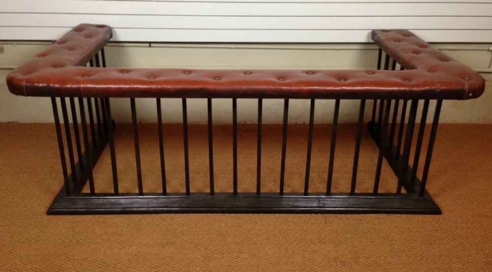 An enormous late Victorian club fender c 1900