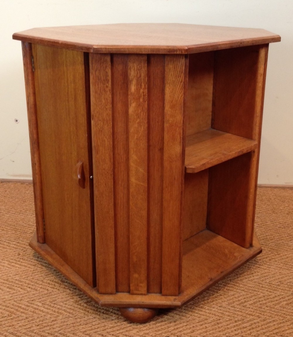 A Heals type octagonal oak book table c 1930