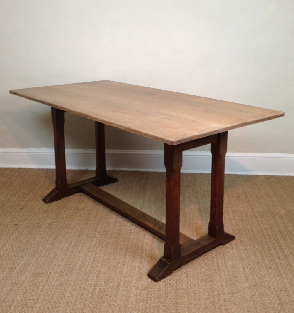 A Heals oak Letchworth table c 1910