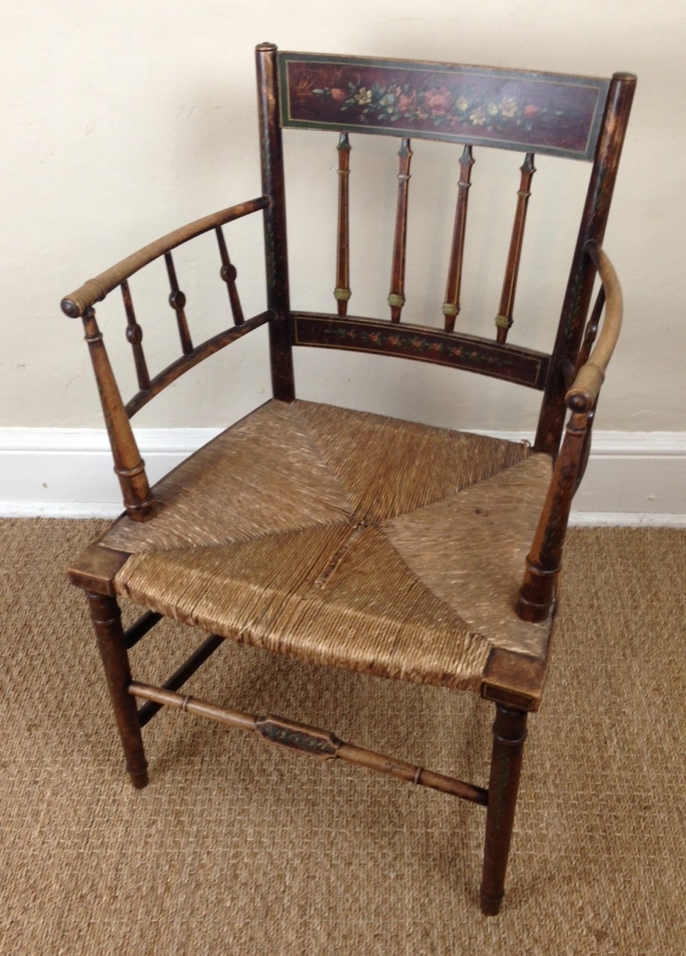 A George 111 painted armchair c 1820