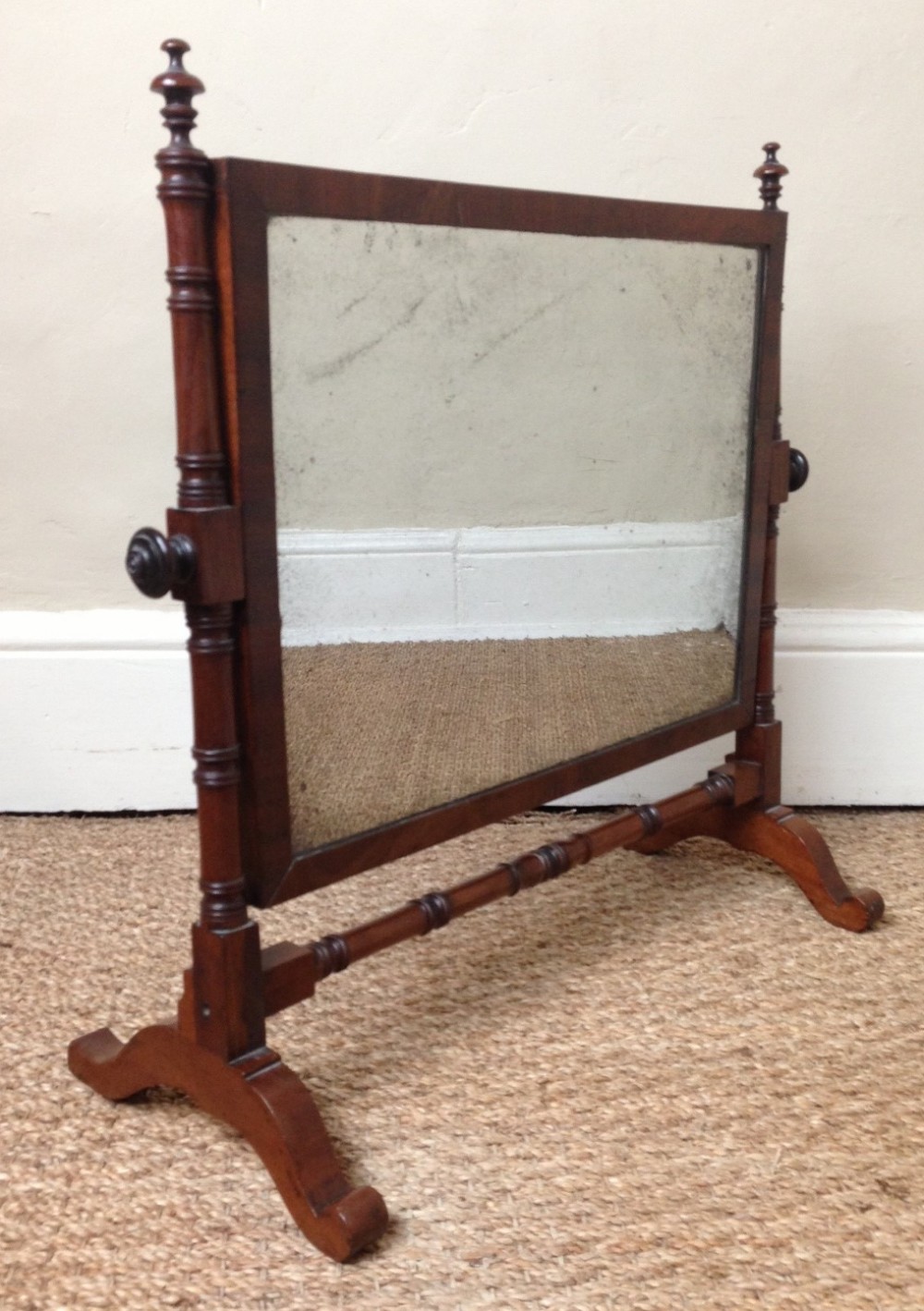 A Regency mahogany toilet mirror c 1820