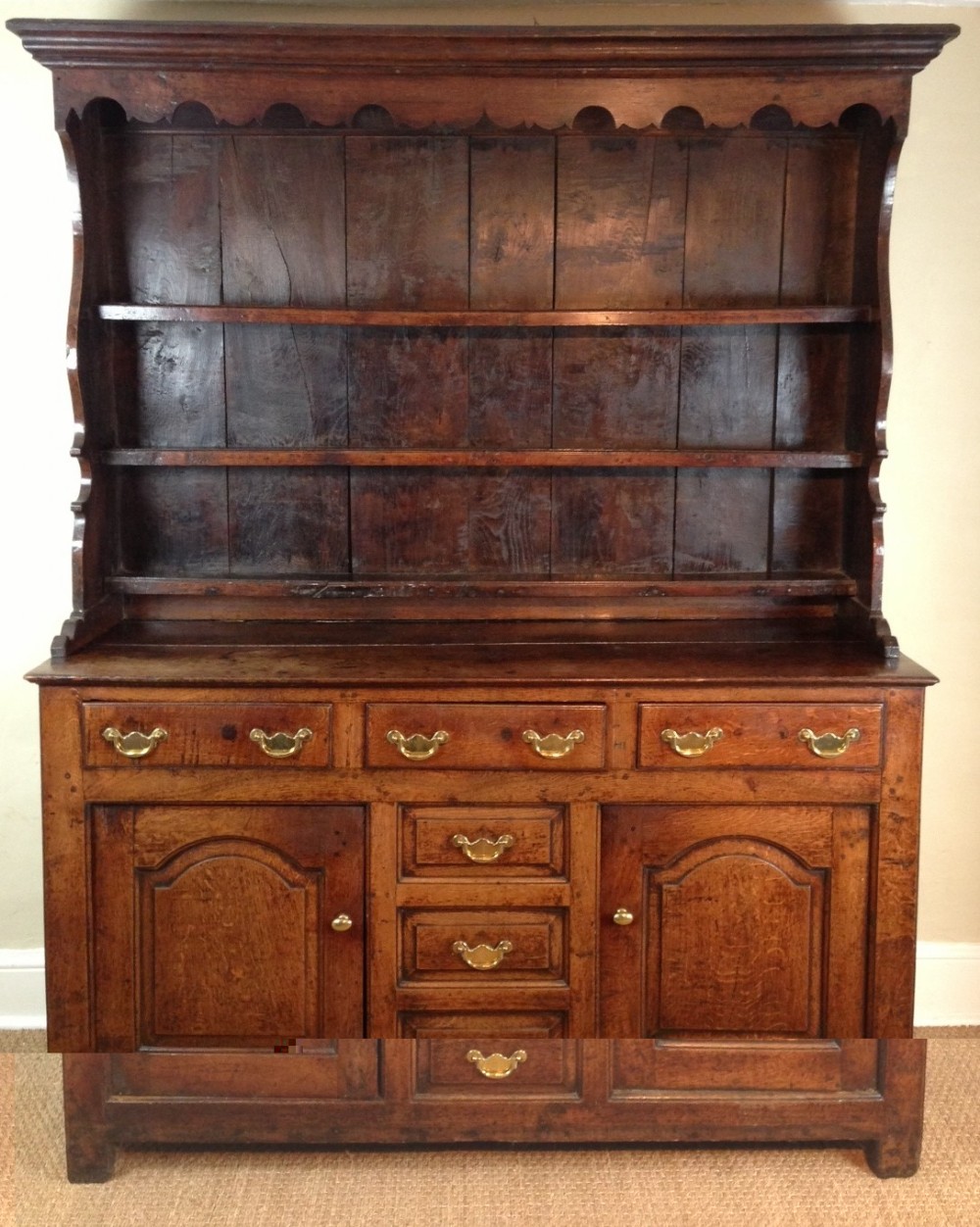 A George 11 oak North Wales dresser c 1730 in great original condition