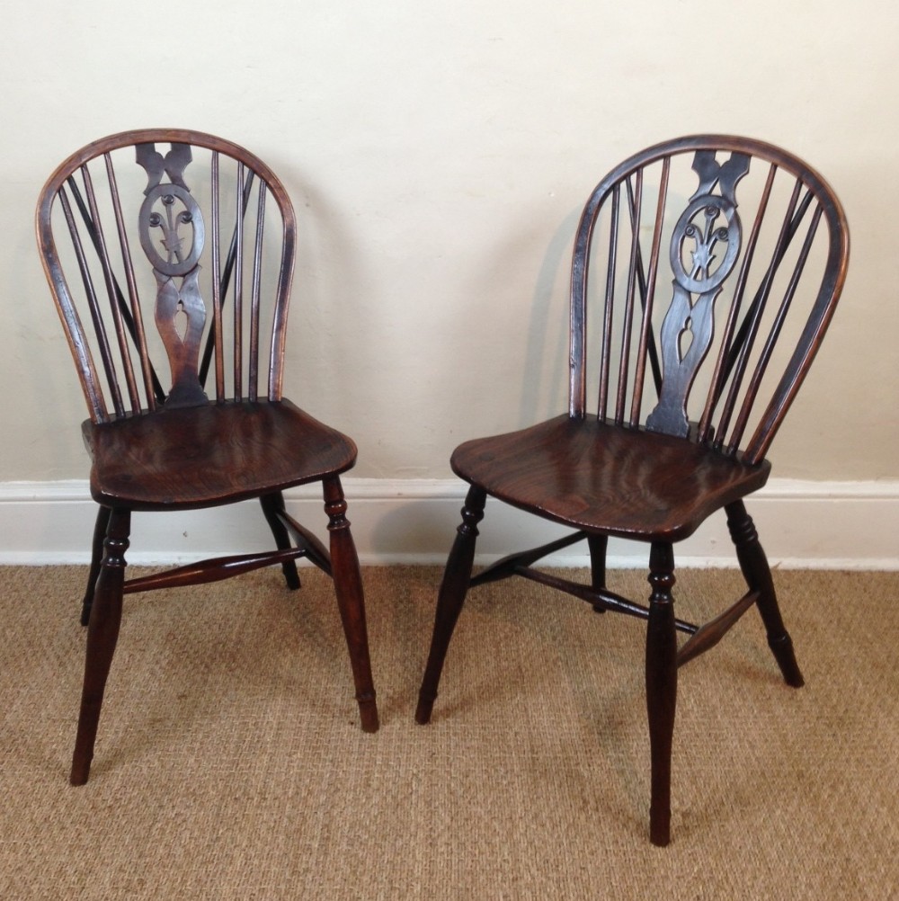 A pair of early 19th c Thames Valley Elm Windsors c 1830